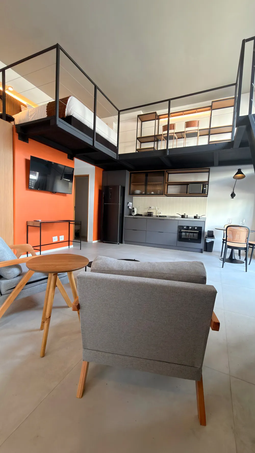 Loft at Heritage X, with a mezzanine and high ceilings