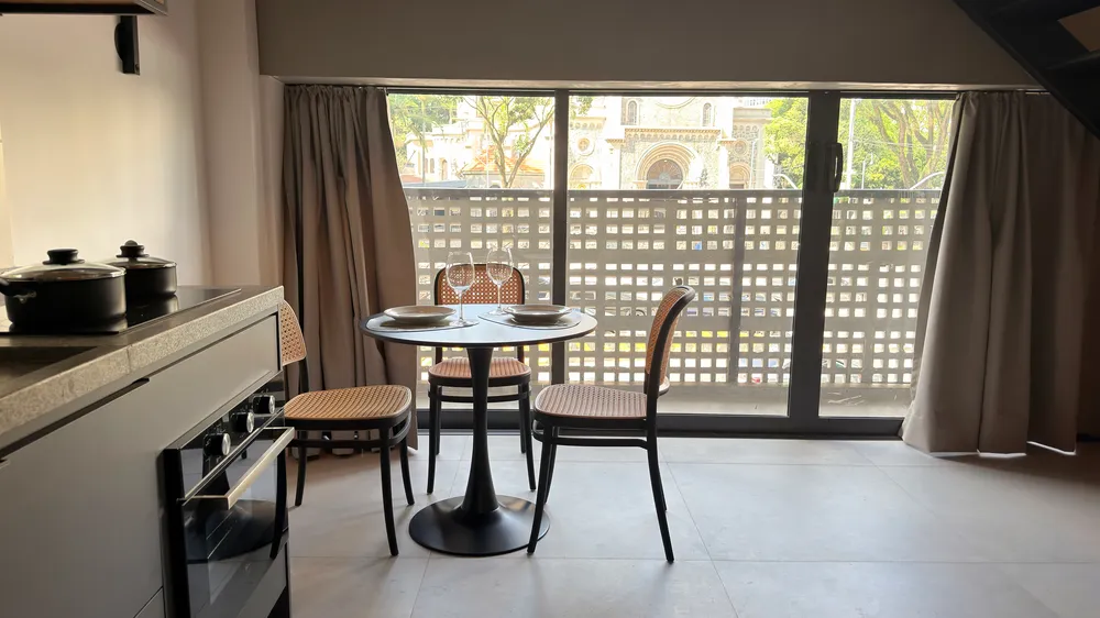 Loft at Heritage X, with a mezzanine and high ceilings