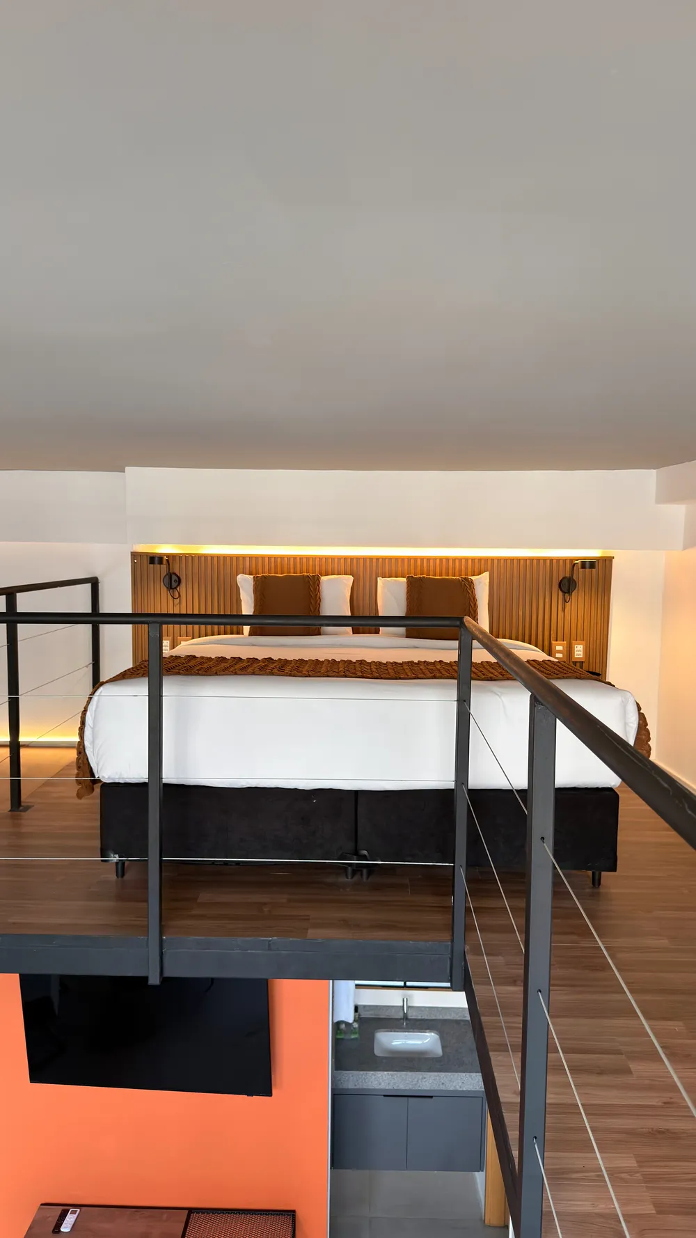 Loft at Heritage X, with a mezzanine and high ceilings