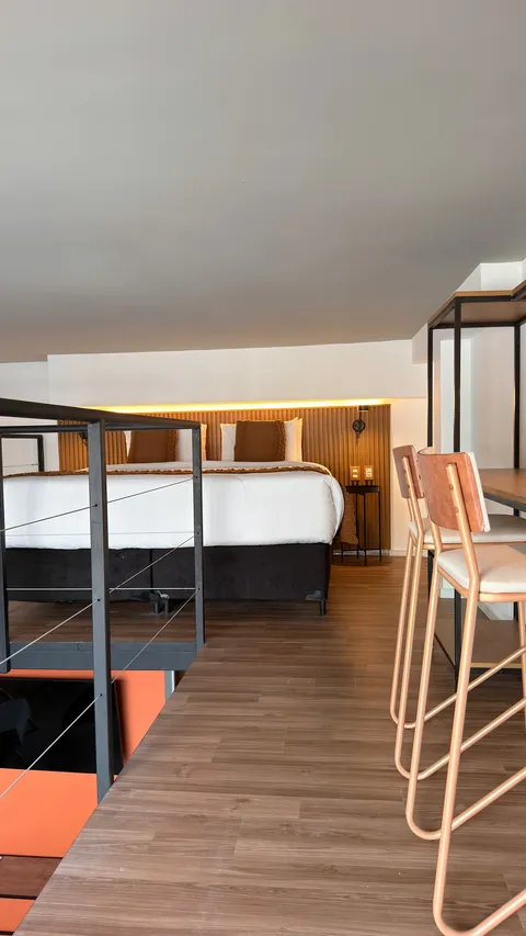 Loft at Heritage X, with a mezzanine and high ceilings