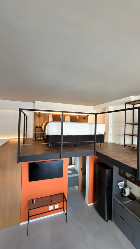Loft at Heritage X, with a mezzanine and high ceilings