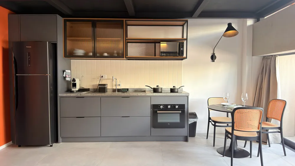 Loft at Heritage X, with a mezzanine and high ceilings