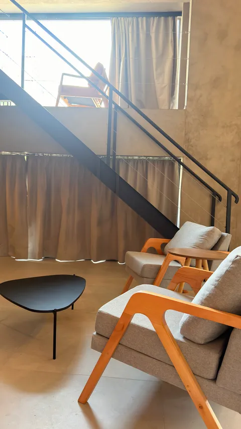 Loft at Heritage X, with a mezzanine and high ceilings
