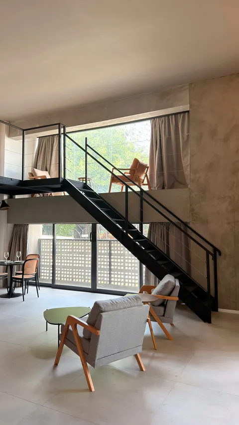 Loft at Heritage X, with a mezzanine and high ceilings
