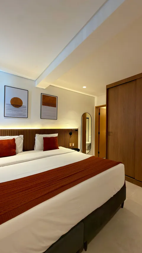 Two-bedroom Master Apartment at Heritage X, with a living area, kitchen and balcony