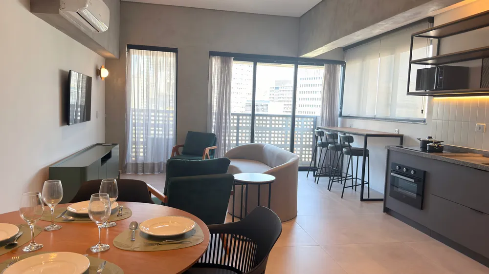 Two-bedroom Master Apartment at Heritage X, with a living area, kitchen and balcony