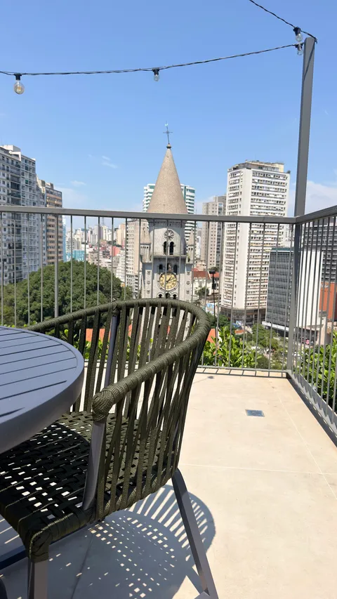 Rooftop at Heritage X, with a view over the city