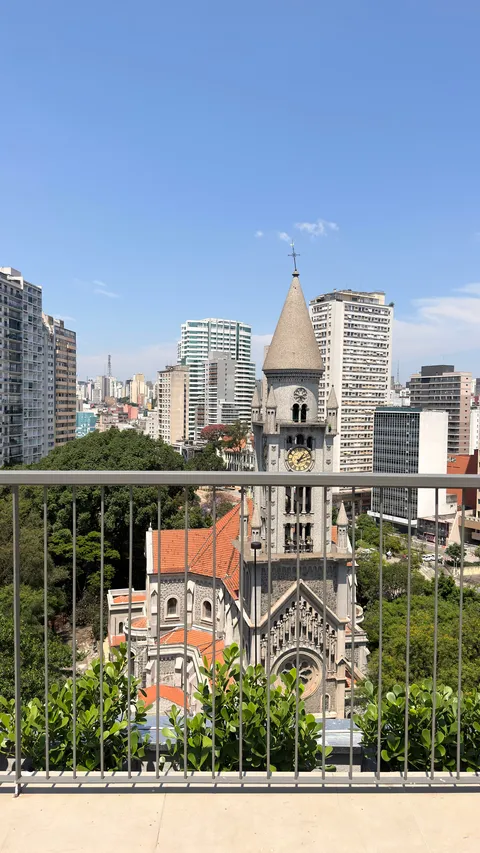 Rooftop at Heritage X, with a view over the city