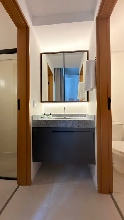 Studio at Heritage X, with a king bed, living area and equipped kitchen